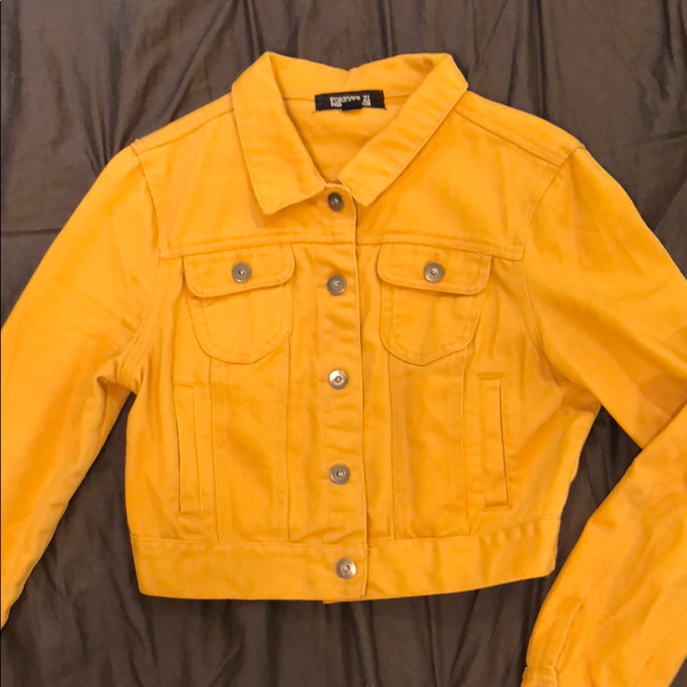 Mustard Denim half jacket